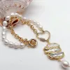 Anhänger-Halsketten YYGEM natürliche kultivierte weiße Reisperle vergoldete Gliederkette Biwa-Perlen-Anhänger-Halskette 19'' 231010