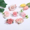 Accessori per capelli 1 pz Forcine per petali di fiori in chiffon di perle Ragazza dolce Decorare Clip per copricapo Barrettes Regalo per bambini