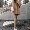 Survêtements pour femmes Survêtement élégant Sweat-shirt Costumes Casual O-Cou à manches longues Pull Pull Pantalon Ensembles Femmes Mode Solide Deux pièces Tenues 231010