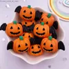 Inne imprezy imprezowe Dostawki żywica Kawaii kolorowy dynia demon miotła elf fioletowy kapelusz płaski tył figurki 10pcs notatniki DIY Halloween Decor