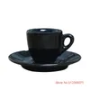 Canecas Mini Black Nuova Point Itália Xícara de Café e Pires Conjunto 9mm Super Espessado Espresso S Nível de Concurso Profissional Pequeno Caneca de Café 231009