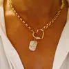 Girocolli Squisita moda punk catena di gioielli da donna di lusso collana pendente di alta qualità perle d'acqua dolce barocche fatte a mano 231010