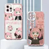 Cell Phone Cases Anime SPYFAMILY Anya Forger Clear For iPhone 14 15 11 12 13 Pro Max Mini XS XR SE 8 Plus Transparent Soft Fundas 231010