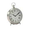 Wine Glasses Silver Stainless Steel Clock With Ring Top