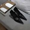 Spring New White Black Sexy High Heels Fine z spiczastymi, płytkimi ustami pojedyncze buty 1017231