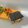 Abnehmbare Designer-Kosmetiktasche MÜNZGELDBÖRSE Designer Mode Damen Schlüsseletui Kartenhalter Cles Mini-Organizer-Geldbörse mit Reißverschluss