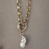 Girocolli Squisita moda punk catena di gioielli da donna di lusso collana pendente di alta qualità perle d'acqua dolce barocche fatte a mano 231010