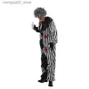 Themenkostüm 2022 Erwachsener böser Clown Zirkus Cosplay Halloween Come Vintage Herren blutiger Killerclown Karneval Ostern Purim Kostüm Q231010