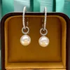 Boucles d'oreilles en argent S925, 6 8 perles d'abeille, luxe, micro-incrustées, Ins, vente directe d'usine pour femmes