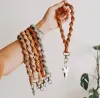 Simple Macrame Wristlet Keychains Wrist Lanyard Strap Keyring Bracelet Assorted Color Macrames Braided Key Ring