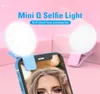 Coloful Mini Q Selfie Ring Light Portable Flash LED Night Pography Fill Light for iPhone samsung3256209 for night pograph