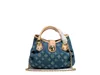 Borsa a mano in denim Borse a tracolla firmate M44473 Borse di lusso Borsa da donna con finiture in pelle gialla Fodera in microfibra Materiale da cowboy Borse tote retrò Tasca da donna