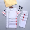 2022 Marque Mens Survêtements Deux pièces Ensembles Tenues de sport Lettre à manches courtes Loisirs Sportswear Vêtements Pur Coton Jogger Costume CA219J