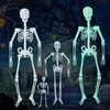 Andra evenemangsfestleveranser Scary Halloween Props Luminous Hanging Skeleton Halloween Party Home Outdoor Yard Garden Decoration Moving Glow Fake Skull Q231010