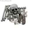 Other Event Party Supplies 28 PCS Skeleton Bone with Skull Artificial Realistic Skeleton Statue for Halloween Spooky Graveyard Ground Bar Party Decoration Q231010