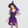 Costume a tema Carnevale multiplo Halloween Lady Viola Elegante costume da strega Smoking carino Magia Strega Tutina Cosplay Fancy Party Dress x1010