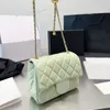 Moda omuz çantası lüks tasarımcı crossbody çanta klasik çanta çantası kadın omuz çantası deri elmas ızgara lüks kadın çanta cüzdan zinciri