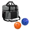 Bowling Bowling Bag för 2 bollar Portable Bowling Tygväska med vadderad bollhållare för dubbelboll och par bowlingskor upp till män 16 231009