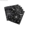 Autres fournitures de fête d'événement Halloween Spider Web Vaisselle jetable Set Assiettes en papier noir Tasses Serviette Décoration d'anniversaire Q231010