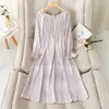 Mulheres sleepwear primavera mulheres longa camisola elegante retro tribunal estilo princesa nightdress sexy doce nightwear casual casa vestido