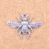 46 pièces Antique argent plaqué Bronze plaqué abeille miel pendentif à breloques collier à faire soi-même Bracelet résultats de Bracelet 32 24mm245i