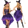 Costume a tema Carnevale multiplo Halloween Lady Viola Elegante costume da strega Smoking carino Magia Strega Tutina Cosplay Fancy Party Dress x1010