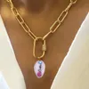 Girocolli Squisita moda punk catena di gioielli da donna di lusso collana pendente di alta qualità perle d'acqua dolce barocche fatte a mano 231010