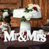 Other Event Party Supplies Wedding Centerpieces Decorations 1 Set Wooden White Mr Mrs Letter Ornament for Wedding Party Welcome Sign Decor Q231010