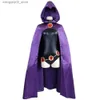 Costume a tema Teen Titans Cosplay Raven Cosplay Vieni Supereroe Mantello Tute Zentai Vita Catena di gioielli Festa di Halloween Anime Vieni Q231010