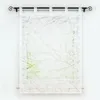 Curtain Roman Plant Printed Polyester Tulle Panel Drapes For Home Kitchen Decoration Pastoral Tab Top