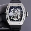 Luksusowy zegarek mechanicznej jakości designerka węglowego Fantasic Tourbillon High-end All RM052 Active Fibre Case Montre Luxe