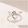 Fedi nuziali Anello di personalità romantico all'ingrosso Gioielli di design di lusso per P 925 Sterling Sier Ladies con scatola originale1249571 Jewe Dhf23