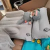 Baby Cribs Child Airplane Madrass uppblåsbara barn reser säng för flygbil med hög hastighet järnväg bärbar auto baby flygplan rese säng luftsäng 231010