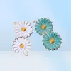 New Arrive Bulk 100pcslot Enamel daisy flower charms pendant 1821mm Gold plated 2 colors for option9190756