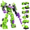 Transformation Toys Robots Transformation 6 in 1 Model Devensor Devastator Zabawki Działanie Figura Robot Plastikowe zabawki Prezent dla edukacji Dzieci 231009