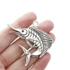 Pendentif Colliers 5pcs Tibétain Silver Swordfish Charms pour collier porte-clés porte-clés faisant trouver des hommes bijoux cadeau 50 56mm