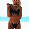 Brazylijskie bikini brazylijskie damskie bikini 2023 Ruffles Baci stirit Biquini Summer Beach Kobiety naciśnij Bather Sexy Bathing Suit Bikini Set Monokini