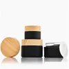 Packing Bottles Wholesale 5G 10G 15G 20G 30G 50G Black Frosted Glass Jar Cosmetic Bottle Makeup Container With Imitated Wood Grain Lid Dhclm