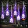 Outros suprimentos para festas de eventos Halloween pendurado sacos de ovos de aranha com luzes aranhas realistas adereços de casa assombrada para decoração de festa de Halloween interna e externa 231009