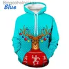 Frauen Pullover 2022 Neue Ankunft Weihnachten Hirsch 3D Gedruckt Hoodie Winter Freizeit Frohes Neues Jahr Rundhals Pullover L231010