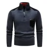 Pulls pour hommes Pull à col roulé pour hommes Demi-fermeture à glissière Automne Hiver Chemisier froid Polaire Y2K Sweatshirts Qualité Jumpers Mâle Tricot Polo Pull 231010