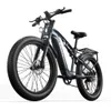 26 tum elektrisk cykel E-cykel 500 W 840WH Electric Mountain Bike City Fat Tire Moped Shimano 7 Speed ​​Mtb Shengmilo E Bikes Snowbike 17.5AH 48 V Men's Recreational Bike