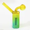 Mini Glass Oil Burner Bong Rökning Pipe Hookahs Inline Matrix Perc Tjock Pyrex Rökning Vattenrör