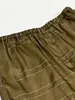 Damen-Shorts, Damen, elastische Taille, Retro, lässig, locker, kurze Hose, Sommer, geometrisches Logo, bestickt, vielseitig