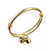 Ny ankomst Sweet Baby Armband Miljö Copper 18K Yellow Gold Plated Children Bangle Justerbara Open Bangles For Kids Nice288T