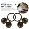 Dog Collars 2 Sets Vintage Accessories Pet Bell DIY Loud Collar Pendant Key Ring Cat Training Chain