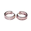 Boucles d'oreilles pendantes plaquées or violet 14K, Rose brillant creux pour femmes, classique, mode légère, bijoux de luxe, cadeaux de mariage, 585