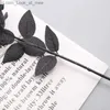 Other Event Party Supplies New Pure black single rose bouquet Halloween Ghost Festival horror Gothic style dark series decoration home garden room decor Q231010