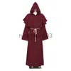 Tema traje halloween cosplay período traje medieval monge vestes mago trajes trajes sacerdote ternos x1010