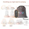 Tire-lait NCVI Double tire-lait électrique 3 modes 12 niveaux pompe à lait d'allaitement portable avec brides de 2 tailles affichage LED miroir 231010